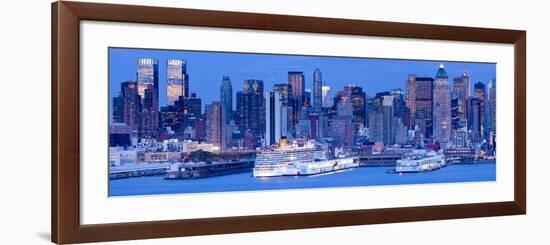 New York City, Manhattan, Panoramic View of Mid Town Manhattan across the Hudson River, USA-Gavin Hellier-Framed Photographic Print