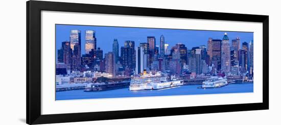 New York City, Manhattan, Panoramic View of Mid Town Manhattan across the Hudson River, USA-Gavin Hellier-Framed Photographic Print