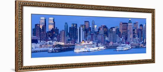 New York City, Manhattan, Panoramic View of Mid Town Manhattan across the Hudson River, USA-Gavin Hellier-Framed Photographic Print