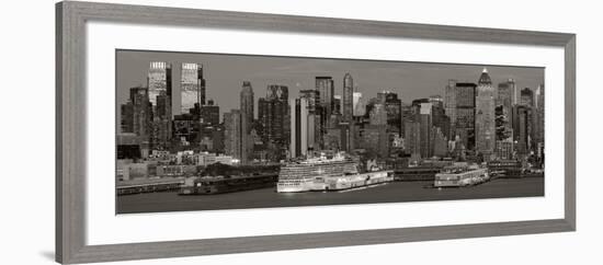 New York City, Manhattan, Panoramic View of Mid Town Manhattan across the Hudson River, USA-Gavin Hellier-Framed Photographic Print