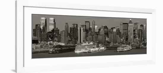 New York City, Manhattan, Panoramic View of Mid Town Manhattan across the Hudson River, USA-Gavin Hellier-Framed Photographic Print