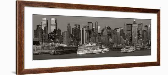 New York City, Manhattan, Panoramic View of Mid Town Manhattan across the Hudson River, USA-Gavin Hellier-Framed Photographic Print