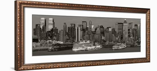 New York City, Manhattan, Panoramic View of Mid Town Manhattan across the Hudson River, USA-Gavin Hellier-Framed Photographic Print