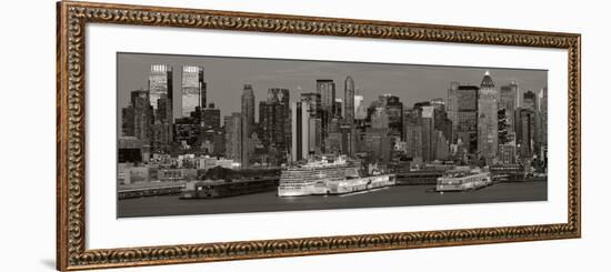 New York City, Manhattan, Panoramic View of Mid Town Manhattan across the Hudson River, USA-Gavin Hellier-Framed Photographic Print