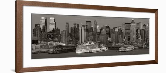 New York City, Manhattan, Panoramic View of Mid Town Manhattan across the Hudson River, USA-Gavin Hellier-Framed Photographic Print