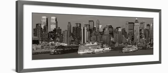 New York City, Manhattan, Panoramic View of Mid Town Manhattan across the Hudson River, USA-Gavin Hellier-Framed Photographic Print