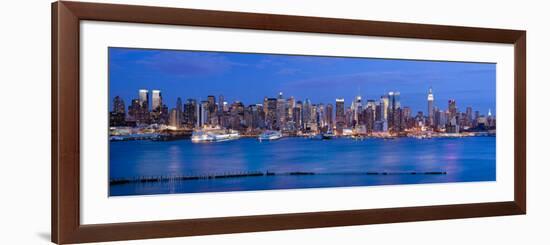 New York City, Manhattan, Panoramic View of Mid Town Manhattan across the Hudson River, USA-Gavin Hellier-Framed Photographic Print