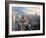 New York City - Manhattan Skyline in Warm Sunlight-Markus Bleichner-Framed Art Print