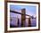 New York City, Manhattan, the Brooklyn and Manhattan Bridges Spanning the East River, USA-Gavin Hellier-Framed Photographic Print