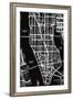 New York City Map-Tom Frazier-Framed Giclee Print