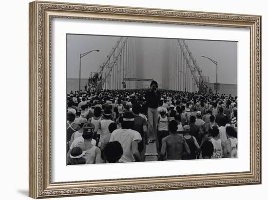 New York City Marathon, Verrazano Narrows Bridge, 1985-Anthony Butera-Framed Giclee Print