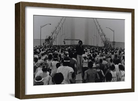 New York City Marathon, Verrazano Narrows Bridge, 1985-Anthony Butera-Framed Giclee Print