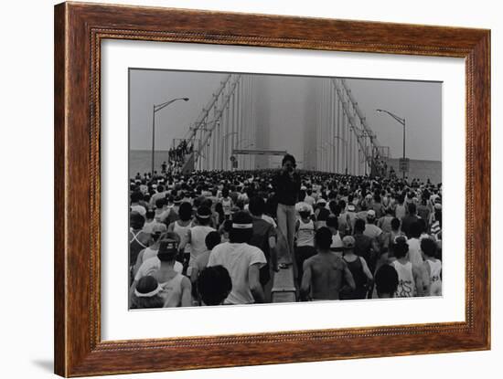 New York City Marathon, Verrazano Narrows Bridge, 1985-Anthony Butera-Framed Giclee Print