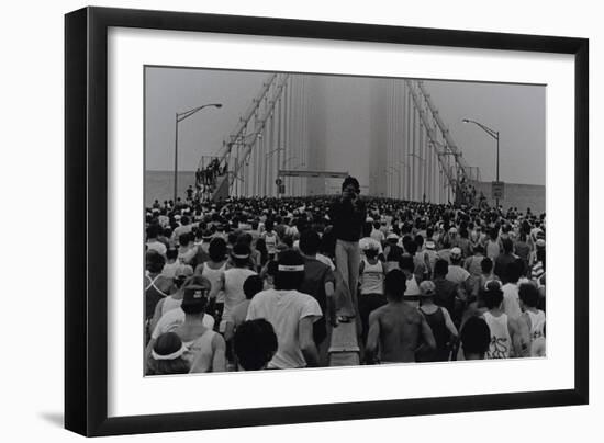 New York City Marathon, Verrazano Narrows Bridge, 1985-Anthony Butera-Framed Giclee Print