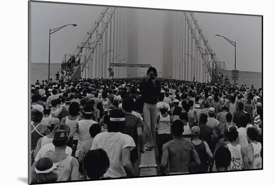 New York City Marathon, Verrazano Narrows Bridge, 1985-Anthony Butera-Mounted Giclee Print