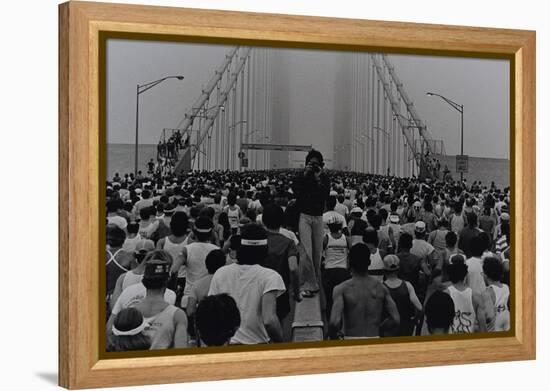 New York City Marathon, Verrazano Narrows Bridge, 1985-Anthony Butera-Framed Premier Image Canvas