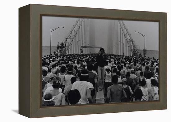 New York City Marathon, Verrazano Narrows Bridge, 1985-Anthony Butera-Framed Premier Image Canvas