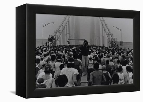 New York City Marathon, Verrazano Narrows Bridge, 1985-Anthony Butera-Framed Premier Image Canvas