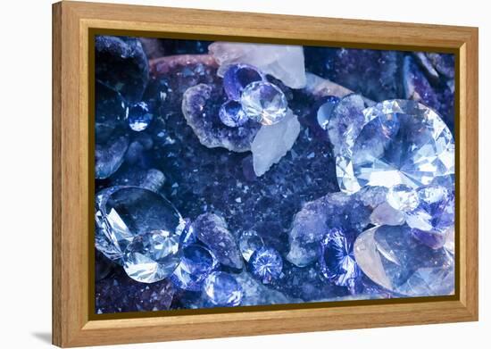 New York City, Ny Beautiful Gems and Crystals on Display-Julien McRoberts-Framed Premier Image Canvas