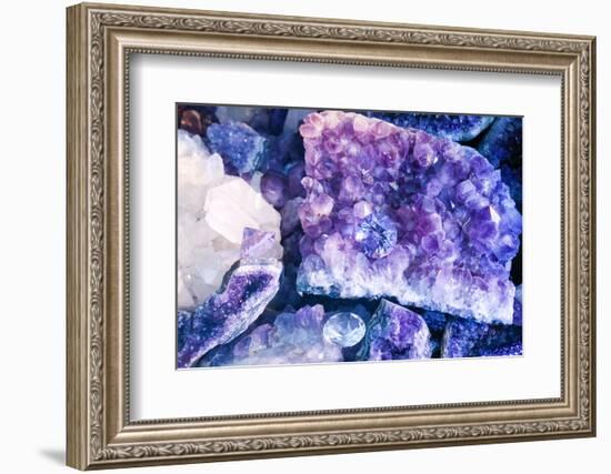 New York City, Ny Beautiful Gems and Crystals on Display-Julien McRoberts-Framed Photographic Print