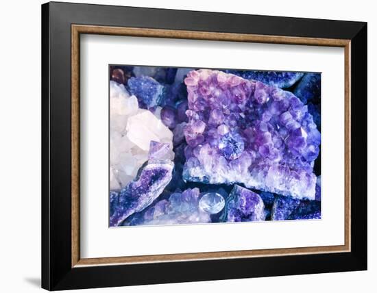 New York City, Ny Beautiful Gems and Crystals on Display-Julien McRoberts-Framed Photographic Print