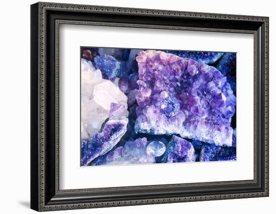 New York City, Ny Beautiful Gems and Crystals on Display-Julien McRoberts-Framed Photographic Print