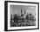 New York City Skyline and Brooklyn Bridge, 1948-Andreas Feininger-Framed Photographic Print