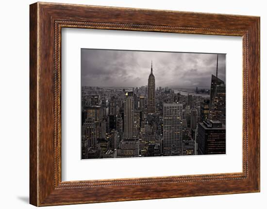 New York City skyline from above, New York, United States of America, North America-David Rocaberti-Framed Photographic Print