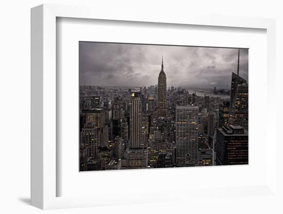 New York City skyline from above, New York, United States of America, North America-David Rocaberti-Framed Photographic Print