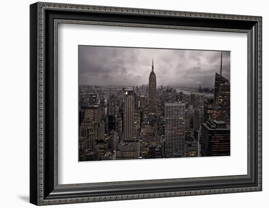 New York City skyline from above, New York, United States of America, North America-David Rocaberti-Framed Photographic Print