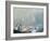 New York City Skyline from Brooklyn Harbor, Ships Docked in Foreground-Joseph Pennell-Framed Giclee Print
