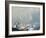 New York City Skyline from Brooklyn Harbor, Ships Docked in Foreground-Joseph Pennell-Framed Giclee Print