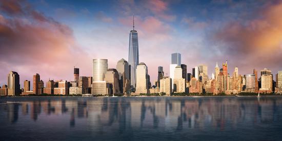 New York City Skyline With Urban Skyscrapers At Sunset Usa Photographic Print Beatrice Preve Art Com