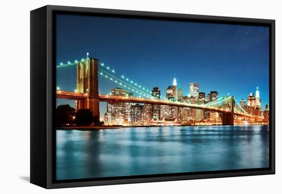 New York City Skyline-dellm60-Framed Premier Image Canvas