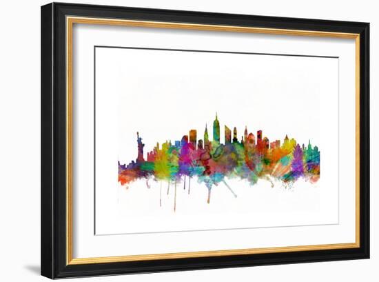 New York City Skyline-Michael Tompsett-Framed Art Print