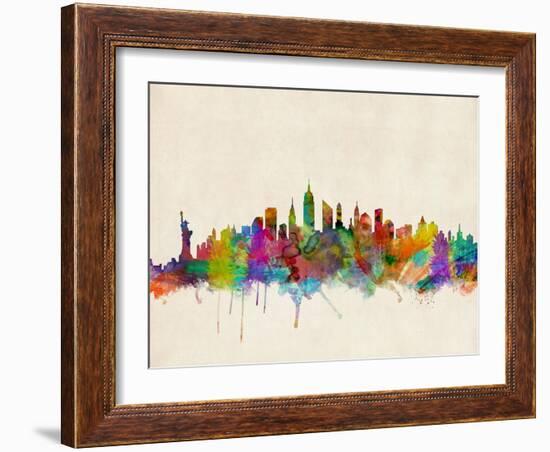 New York City Skyline-Michael Tompsett-Framed Art Print