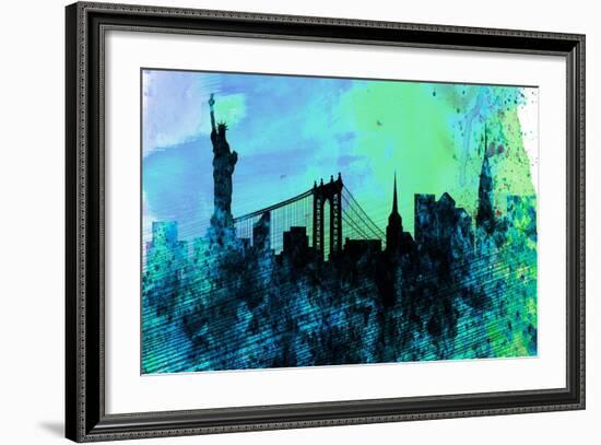 New York City Skyline-NaxArt-Framed Art Print