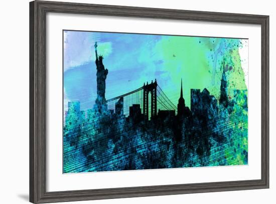 New York City Skyline-NaxArt-Framed Art Print