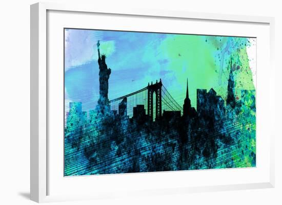 New York City Skyline-NaxArt-Framed Art Print