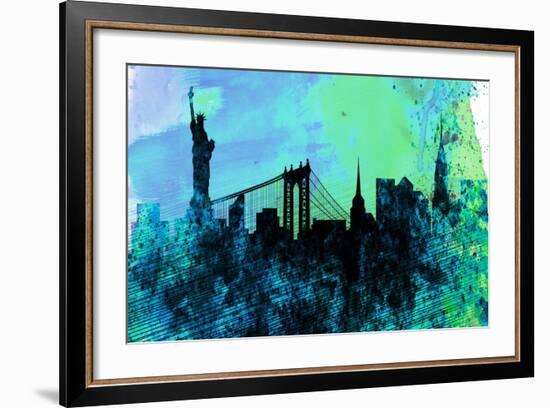 New York City Skyline-NaxArt-Framed Art Print