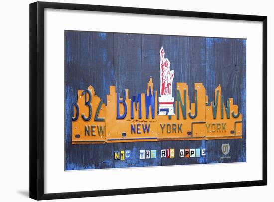 New York City Skyline-Design Turnpike-Framed Premium Giclee Print