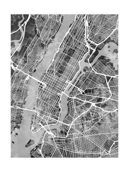 New York City Street Map Photographic Print Michael Tompsett Art Com New York City Street Map Photographic Print Michael Tompsett Art Com