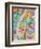 New York City Street Map-Michael Tompsett-Framed Premium Giclee Print