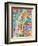 New York City Street Map-Michael Tompsett-Framed Premium Giclee Print