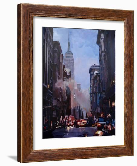 New York City Street Scene Fifth Avenue-Markus Bleichner-Framed Art Print