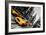 New York City Taxi, Blur Focus Motion, times Square-upthebanner-Framed Photographic Print