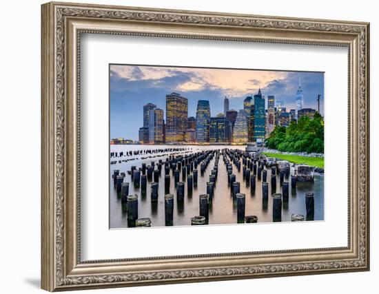 New York City, USA City Skyline on the East River.-SeanPavonePhoto-Framed Photographic Print