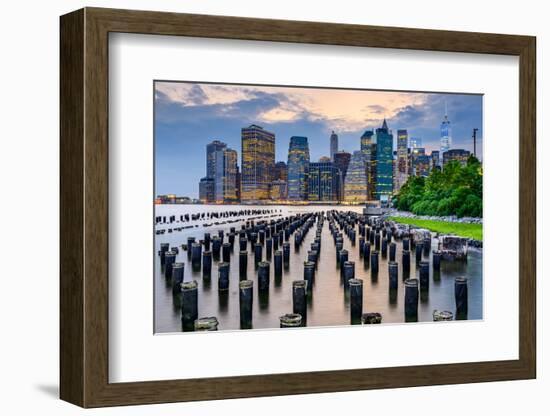 New York City, USA City Skyline on the East River.-SeanPavonePhoto-Framed Photographic Print