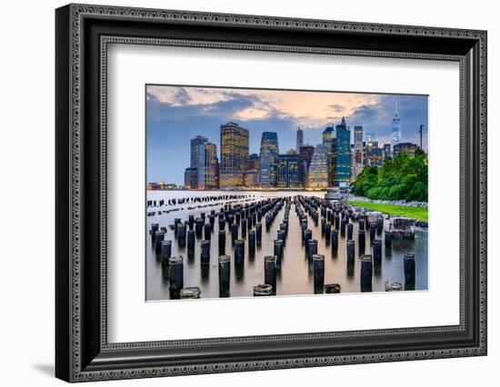 New York City, USA City Skyline on the East River.-SeanPavonePhoto-Framed Photographic Print