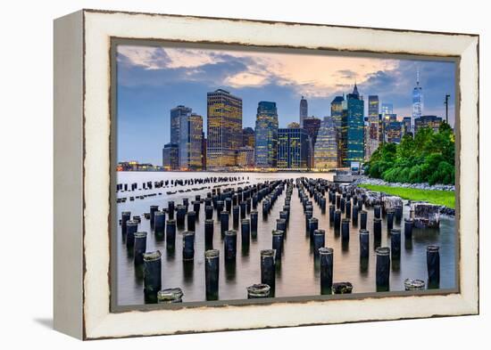 New York City, USA City Skyline on the East River.-SeanPavonePhoto-Framed Premier Image Canvas